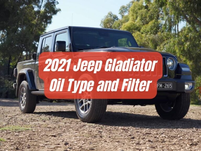 2021 Jeep Gladiator Oil Type and Filter