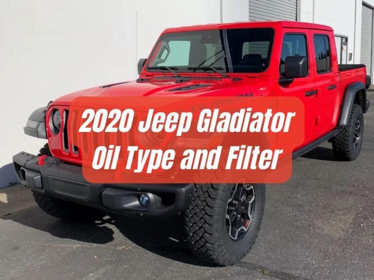 2020 Jeep Gladiator Oil Type and Filter