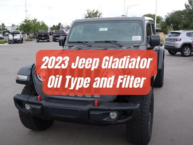 2023 jeep gladiator oil type and filter